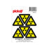 Mini Picto Pictogram 45 mm 6 per vel - Radioactieve stoffen - PM705-6 - EAN 8711234039583 - zelfklevende vinyl sticker 