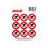 Mini Picto Pictogram 30 mm 9 per vel - Verboden aan te raken - PM821-9 - EAN 8711234039835 - zelfklevende vinyl sticker 