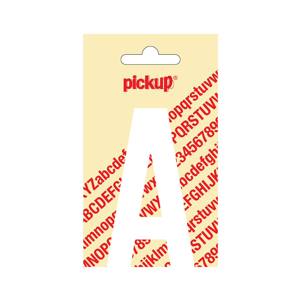 Plakletter Nobel 90 mm wit A - Nobel - 31012090A - EAN 8711234222008 - zelfklevend vinyl