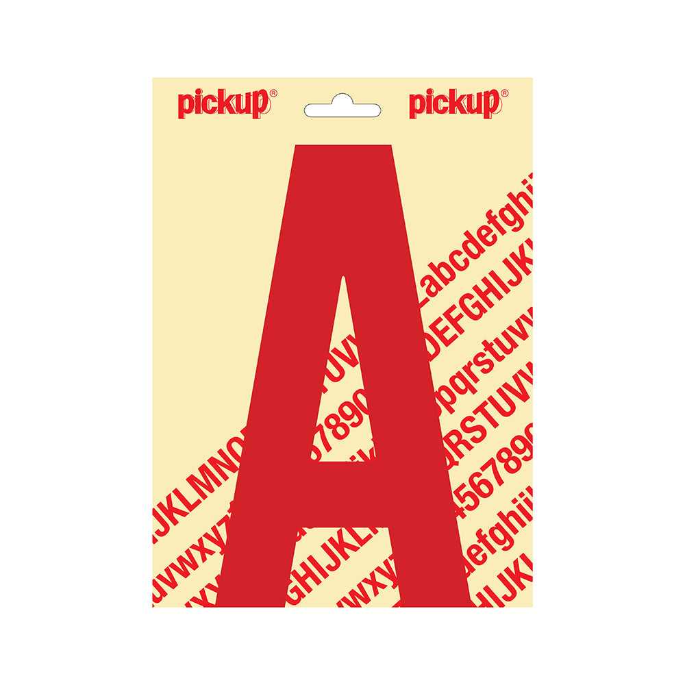 Plakletter Nobel 200mm rood A - Nobel - 31022200A - EAN 8711234253002 - zelfklevend vinyl