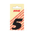 Plakcijfer CooperBlack 80 mm - zwart 5 - CooperBlack - 313020805 - EAN 8711234321350 - zelfklevend vinyl